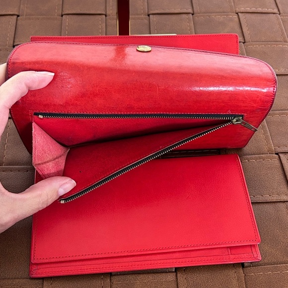 Vintage Coach Red Leather Combination Wallet Checkbook *Rare* Item - Picture 12 of 15